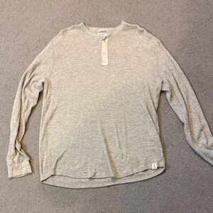 Lucky Brand Heather Gray Thermal Henley